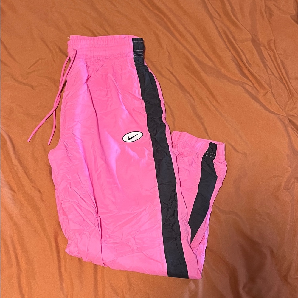 Nike Women’s Pink Joggers with Black Stripe